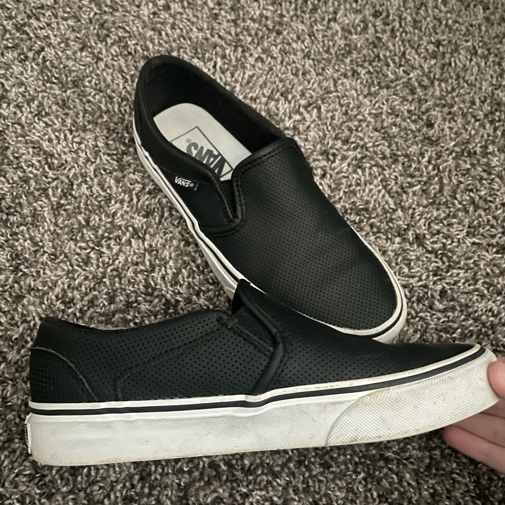 black slip on vans